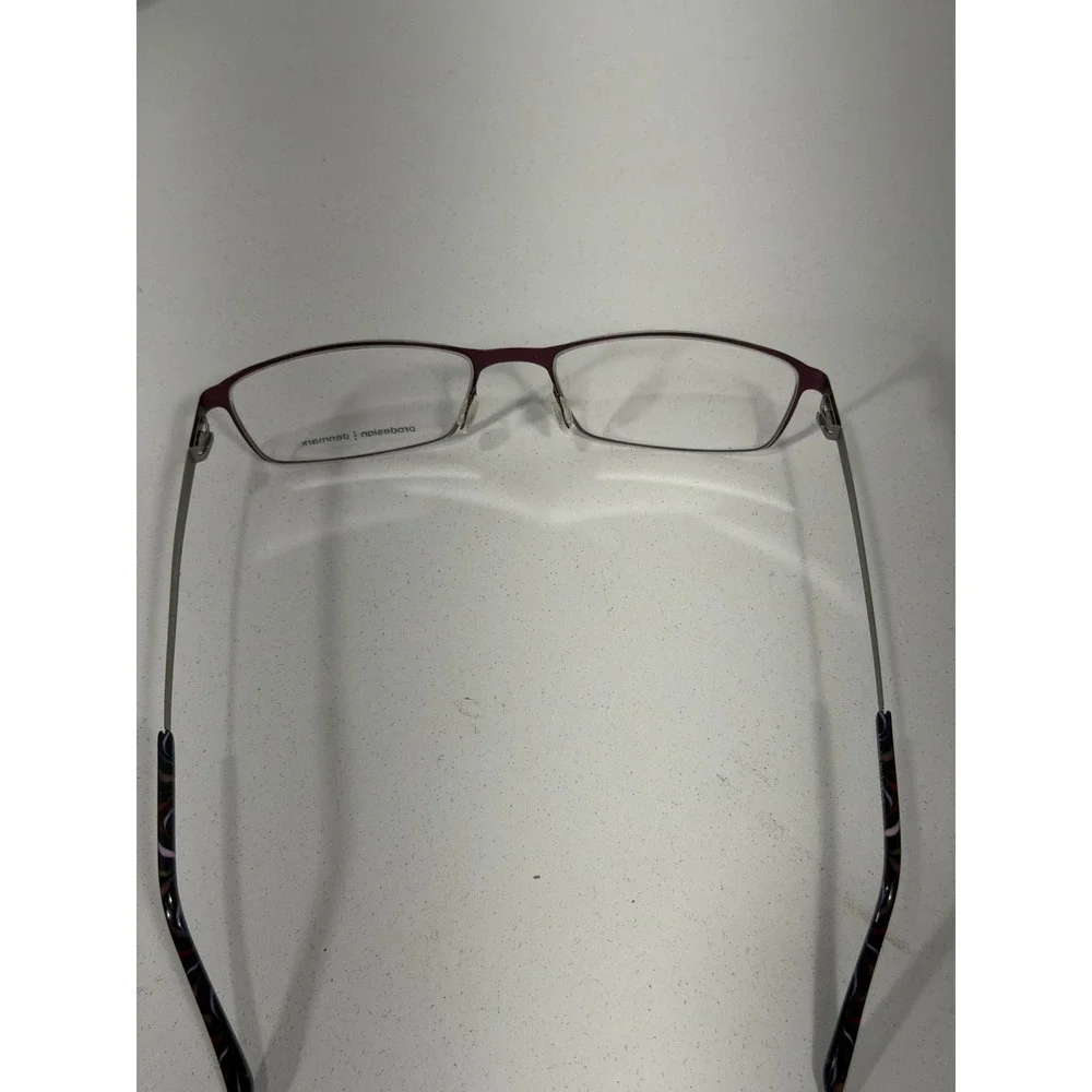 Prodesign‎ Denmark 6128 lilac Silver Rectangular Eyeglass light Frames Japan